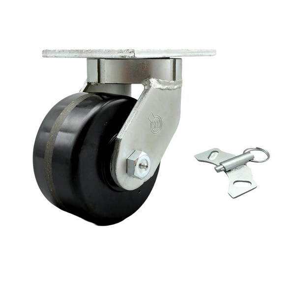 6'' Extra Heavy Duty Phenolic Wheel Swivel Caster with Swivel Lock